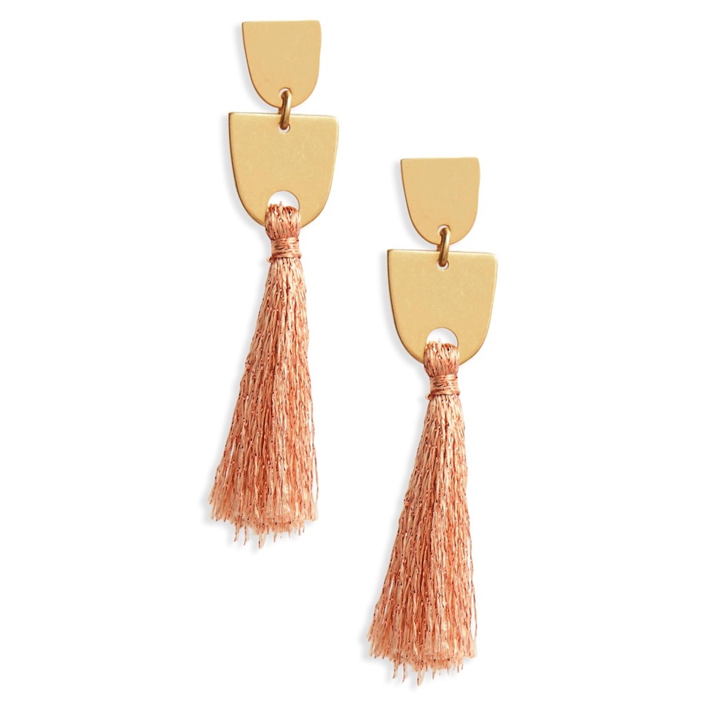NWOT Madewell Tassel Earrings Glittering Color - Picture 3 of 5